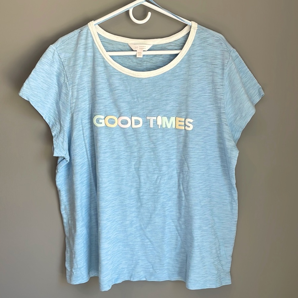 Lauren Conrad “Good Times” Short-sleeved Graphic Tee